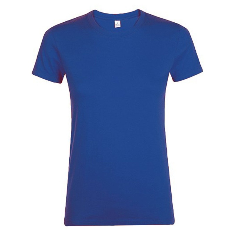 Blue round neck t-shirt for women S