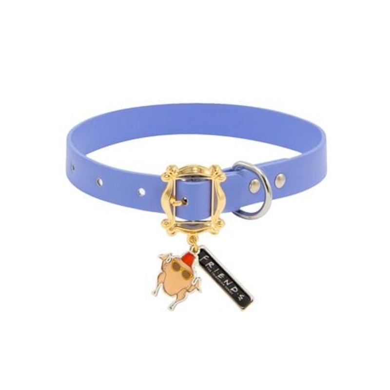 Friends Door Frame Buckle Purple Vegan Leather Dog Collar L