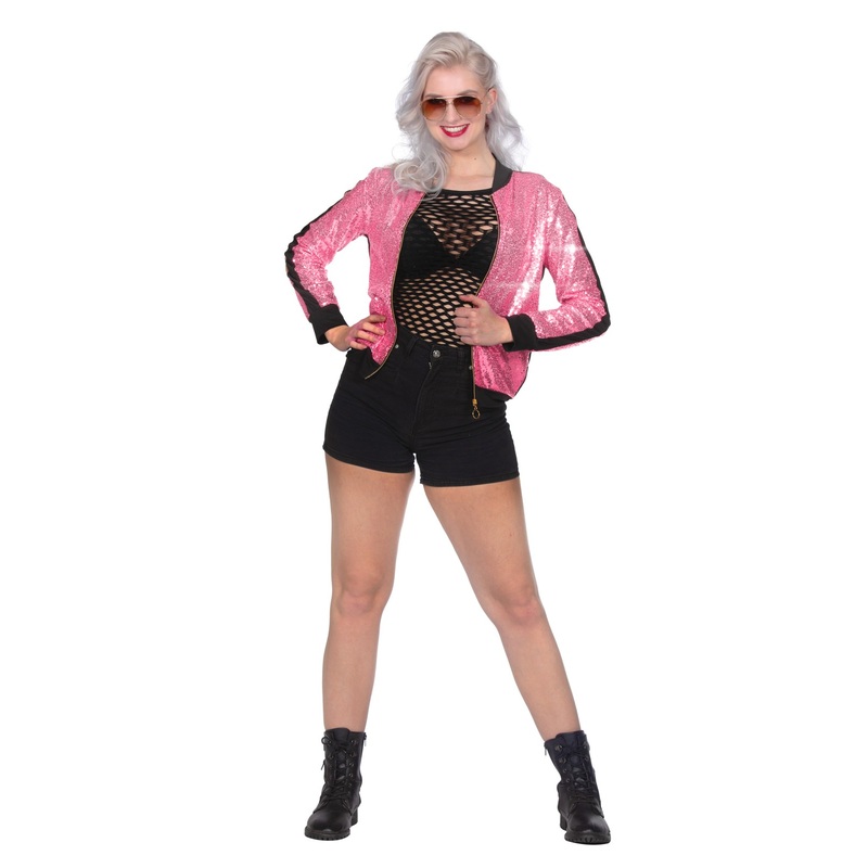Glamor track jacket for women in pink 36