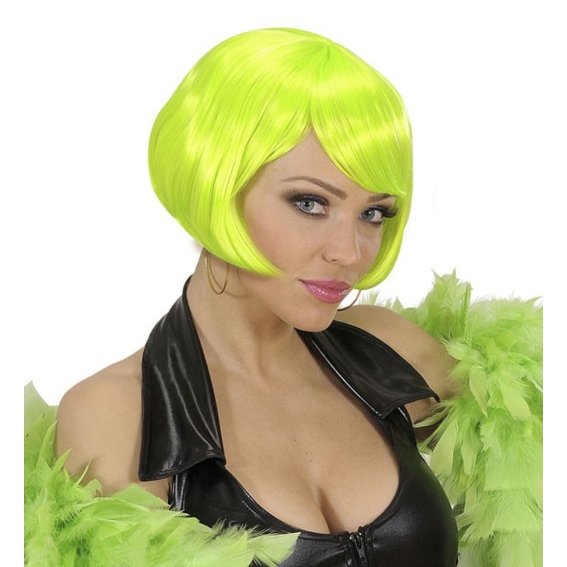 Green neon bob wig
