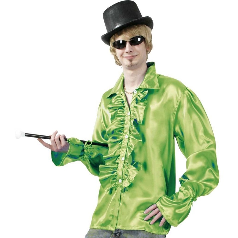 Green ruffled shirt Holger M