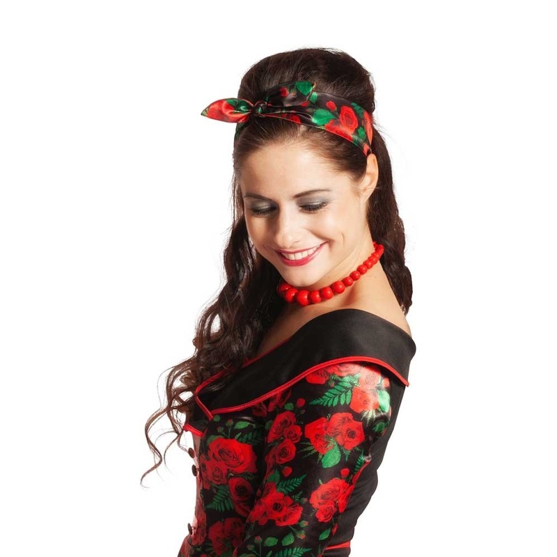 Ladies hair band rose garden