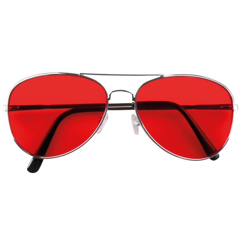 Retro aviator sunglasses red