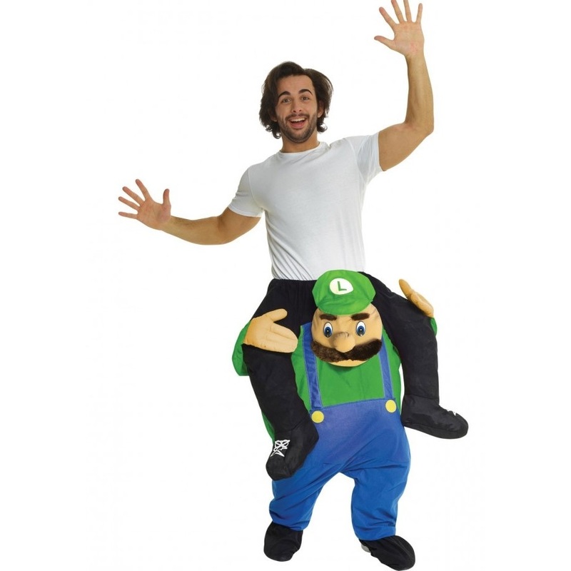 Strong Luigi piggyback costume