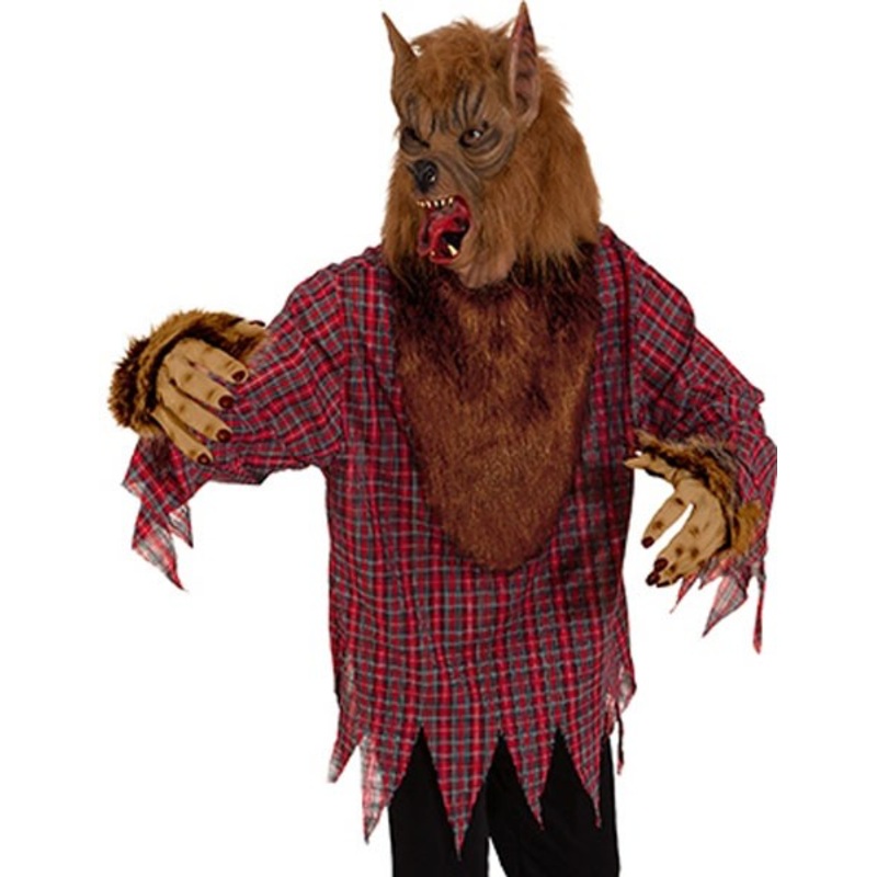 Werewolf checked shirt with fur