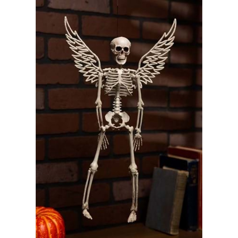 16" Hanging Skeleton with Wings Halloween Prop Standard