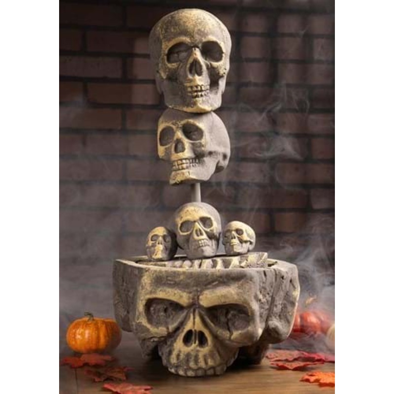 24-Inch Foam Skull Pillar Halloween Decoration Standard