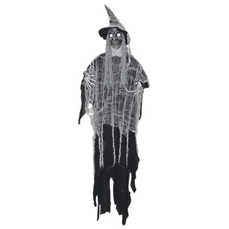 4FT Hanging Grey Witch Halloween Decoration Standard