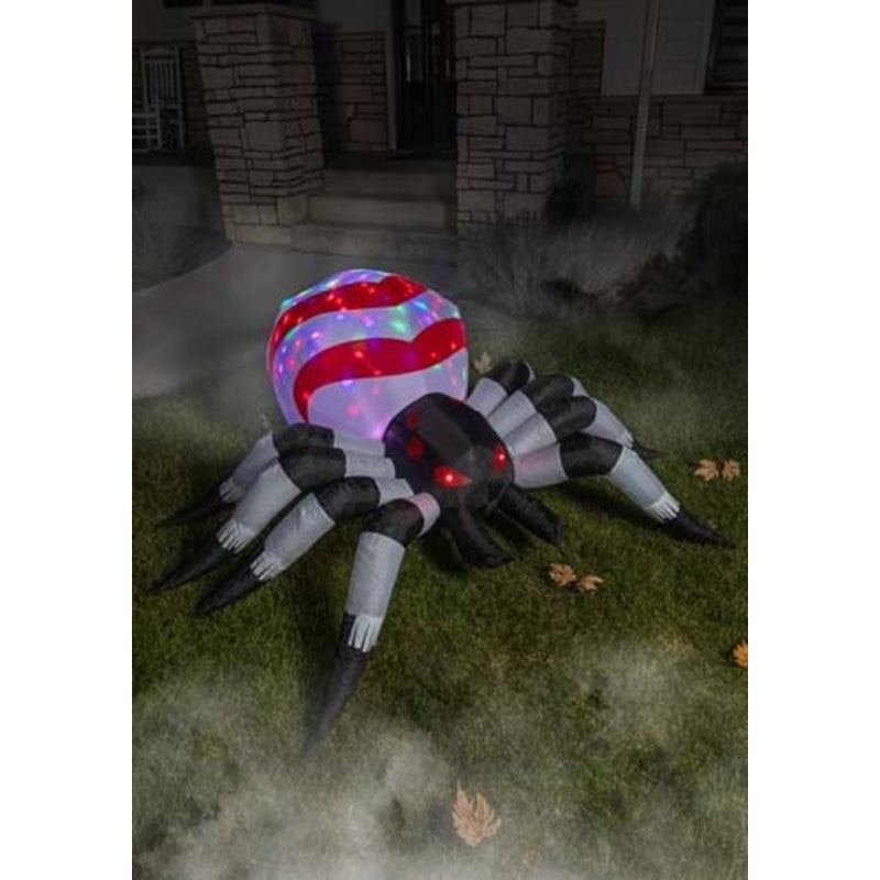 4FT Projection Kaleidoscope Spider Inflatable Halloween Decoration Standard