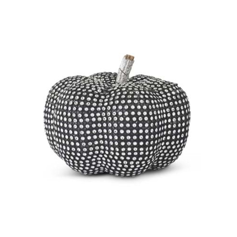 5-Inch Black Pumpkin with Rhinestones Decoration Standard