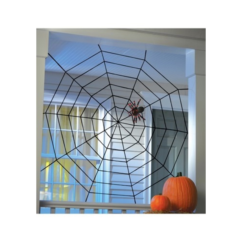 5FT Black Widow Rope Web Halloween Prop Standard