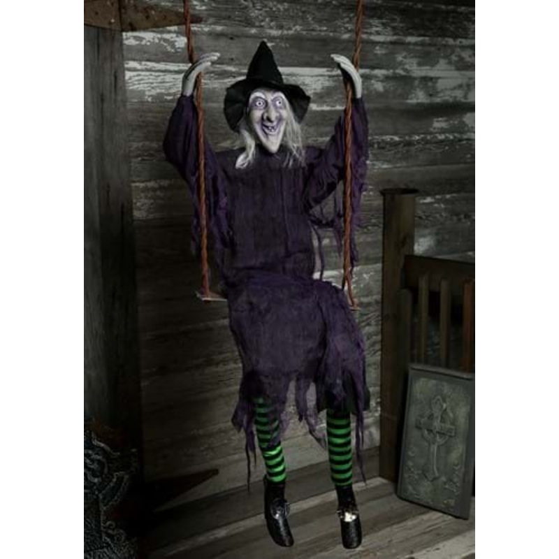 5FT Swinging Witch Halloween Decoration Standard