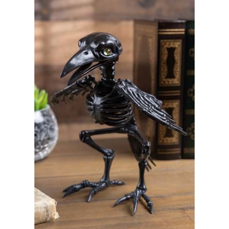 7" Black Crow Skeleton with Crystal Eyes Standard