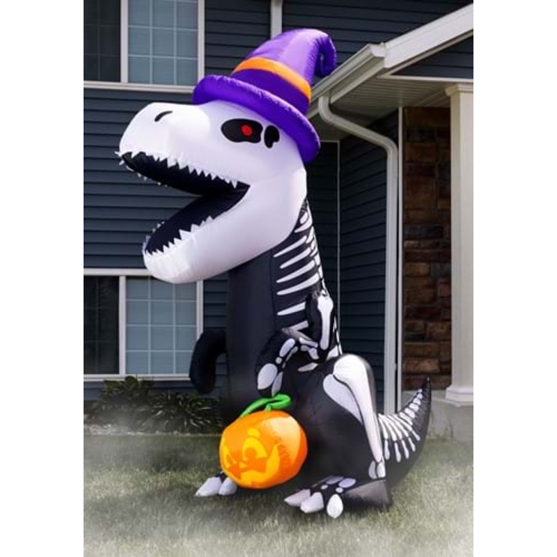 8FT Inflatable Skeleton T-Rex Halloween Decoration Standard