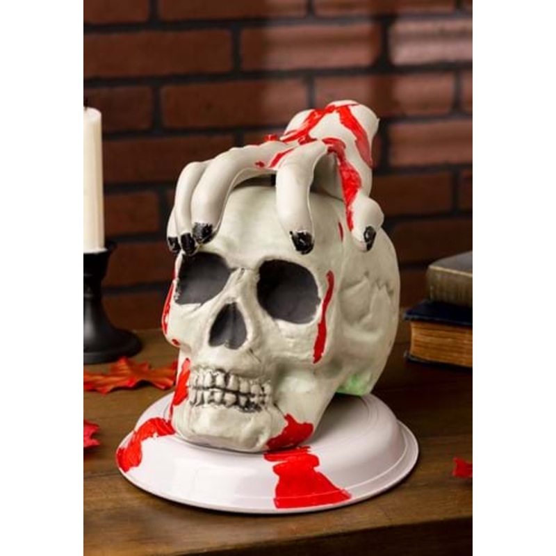 Light Up Skull and Bloody Hand Halloween Decoration Standard