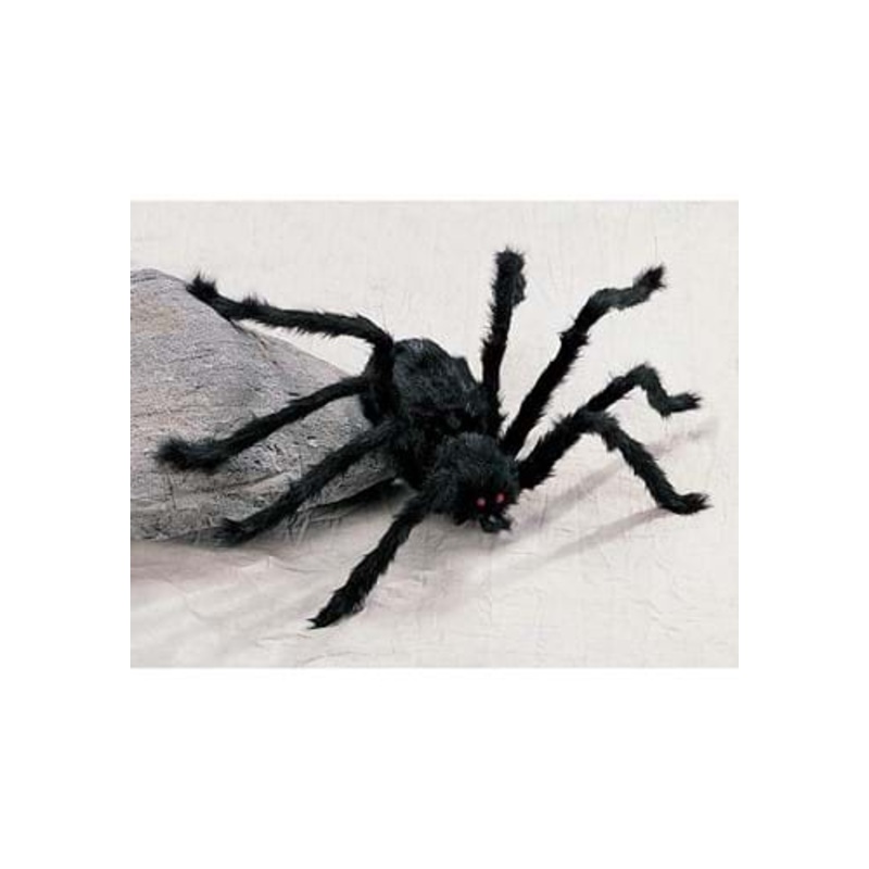 Medium Black Hairy Spider Decoration Standard