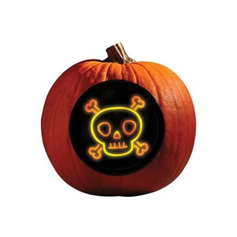 Neon Light Skull Pumpkin Carving Kit Standard