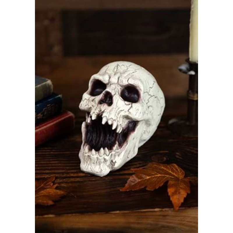 Resin Skull with Sharp Teeth Halloween Decoration Standard