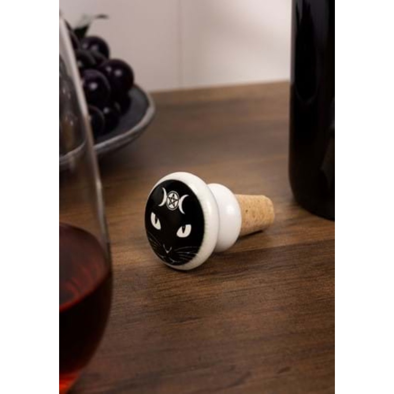 Sacred Black Cat Bottle Stopper Standard