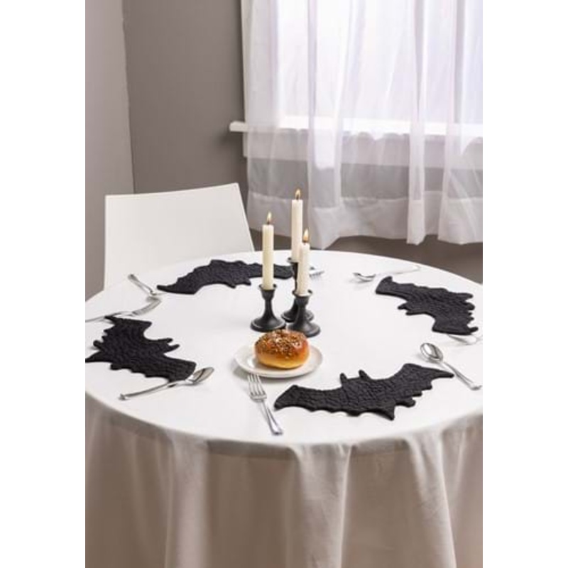 Set of 4 Fabric Bat Table Decoration Placemats Standard