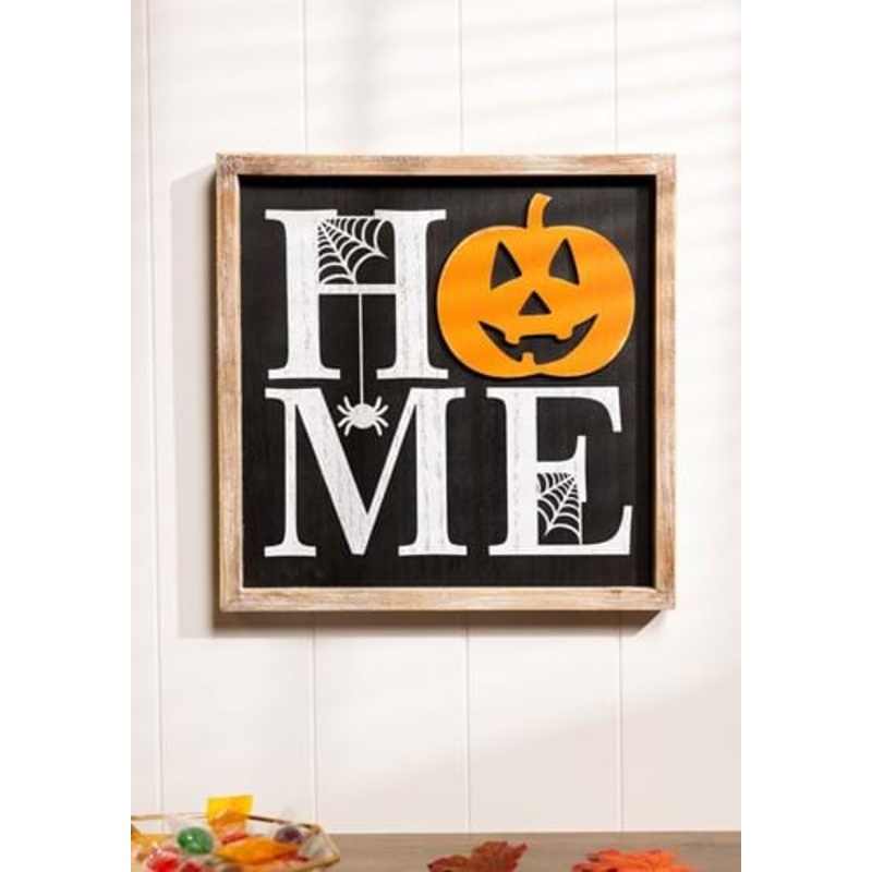 Wooden Pumpkin Home Halloween Decorative Sign Standard