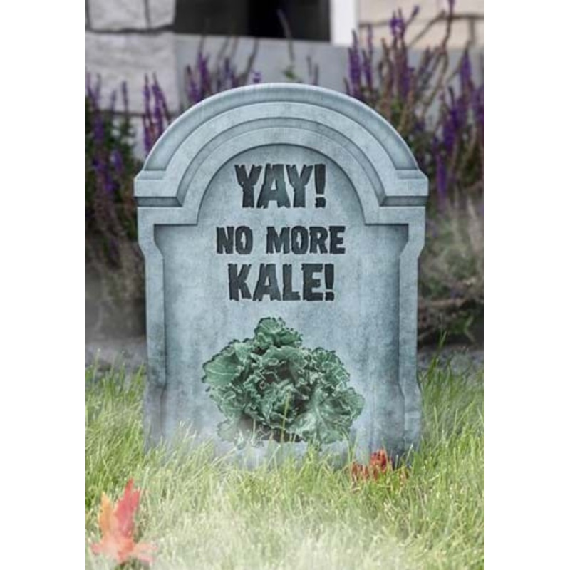 Yay! No More Kale! Tombstone Halloween Decoration Standard