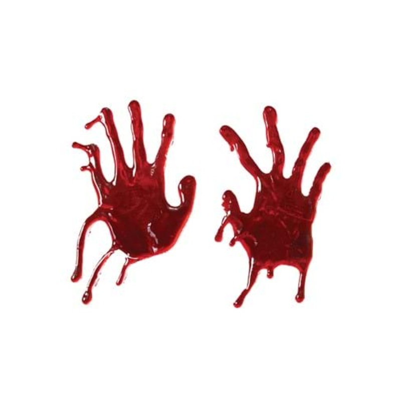 18-Inch Bloody Hand Print Window Cling Decoration Standard