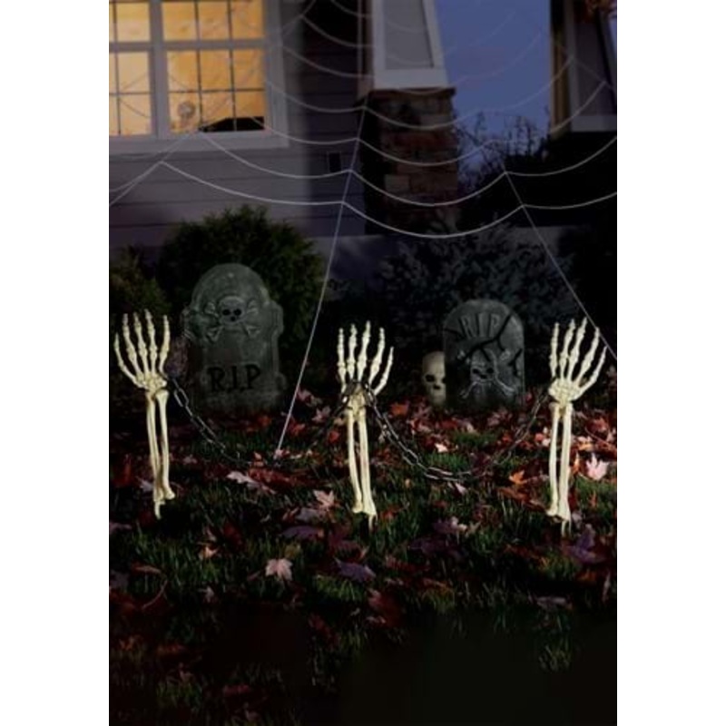 3 Skeleton Arms with 1 Chain Halloween Decoration Standard