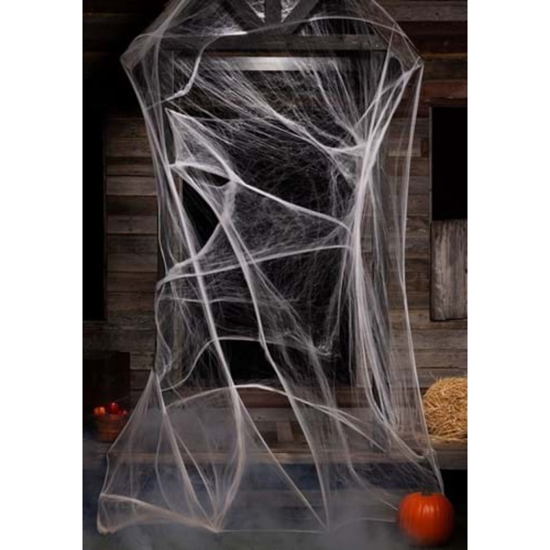 400 Square FT Super Stretch Spider Web Halloween Decoration Standard