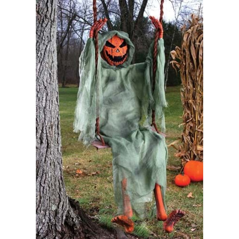 5FT Swinging Dead Pumpkin Halloween Decoration Standard