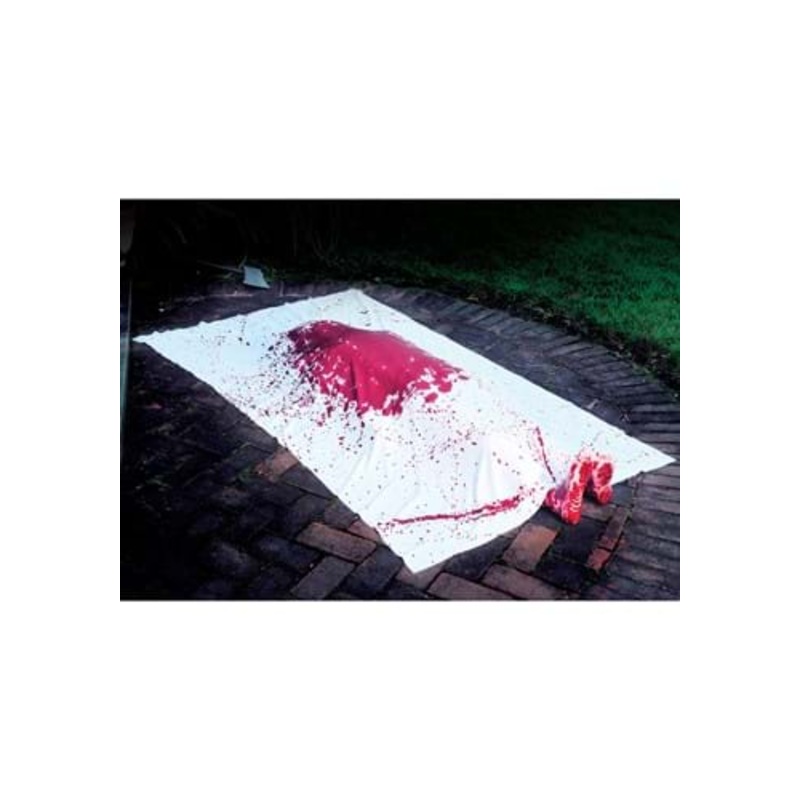 6FT Bloody Crime Scene with Feet and Inflatable Body Halloween Decoration Standard