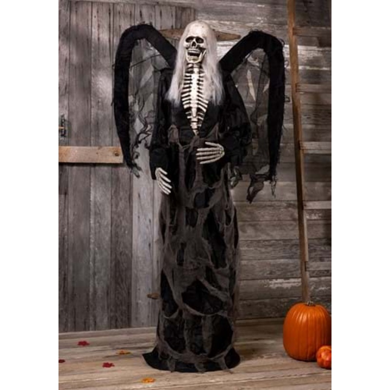 6FT Winged Dark Angel Gruesome Greater Halloween Decoration Standard