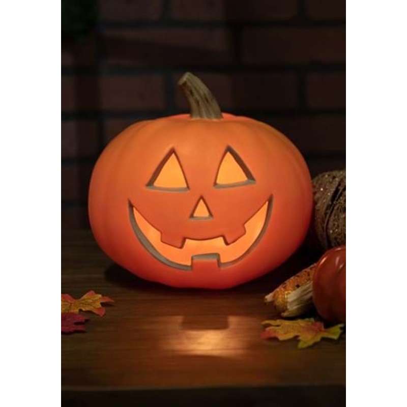 8-Inch Traditional Light Up Pumpkin Prop Decoration Standard
