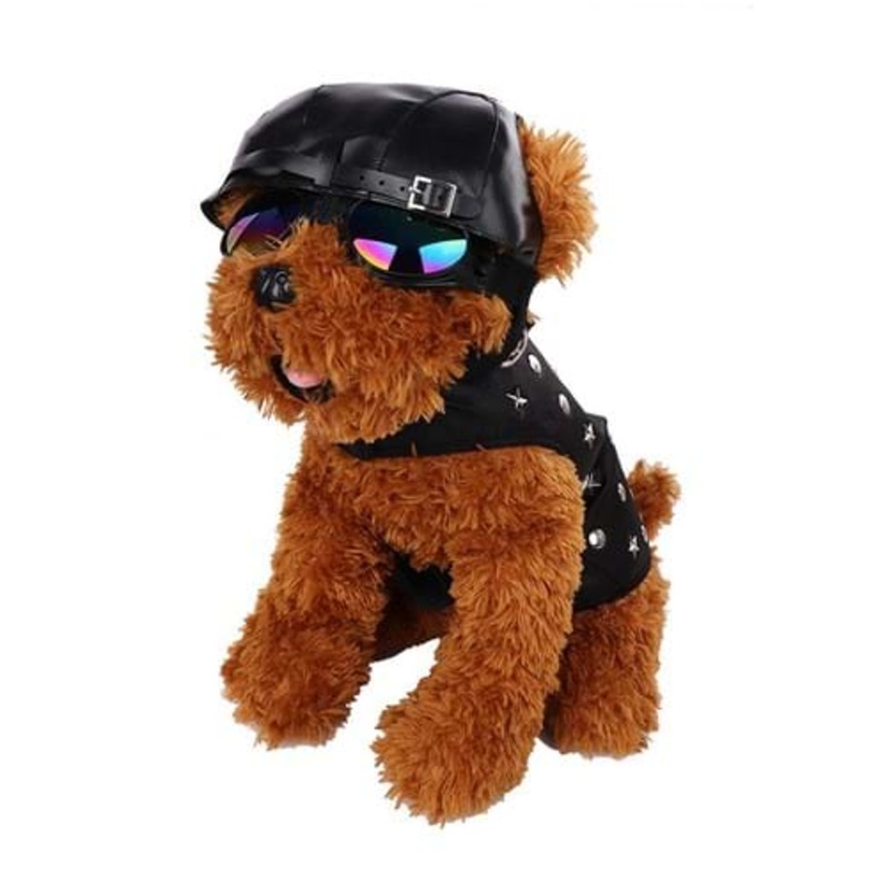 Dog's Leatherlike Doggie Biker Jacket  S
