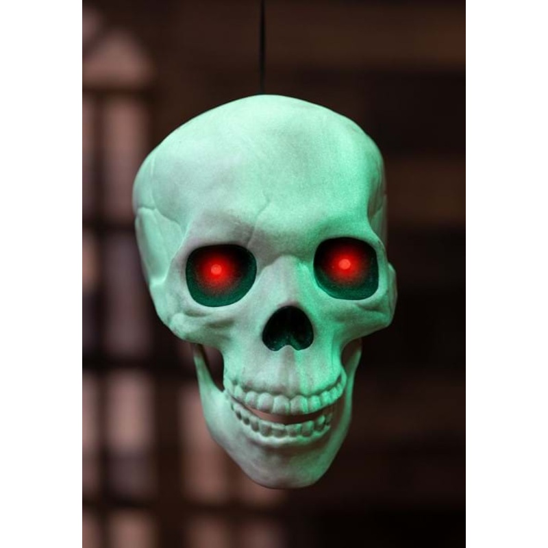Glow in the Dark Talking Skull Halloween Decoration Standard
