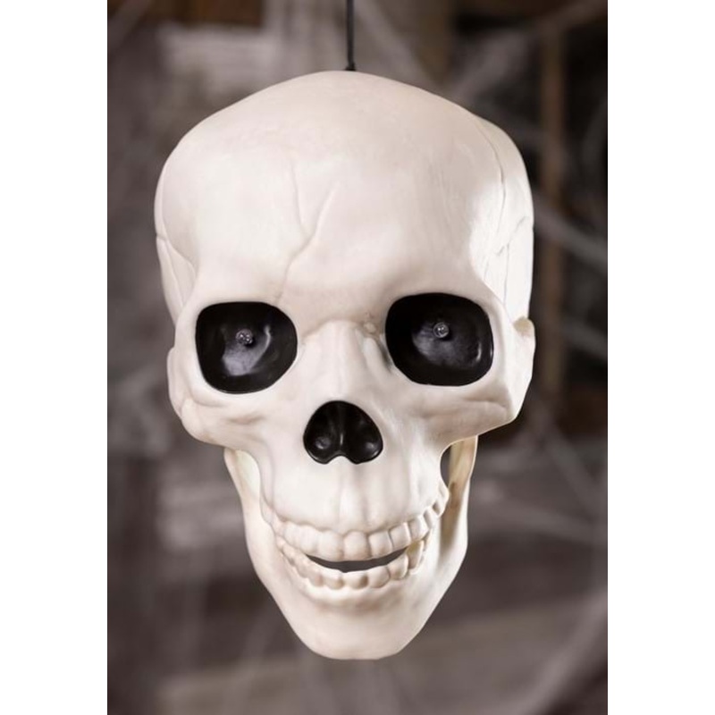 Life Sized Animated Hanging Skull Halloween Decoration Standard