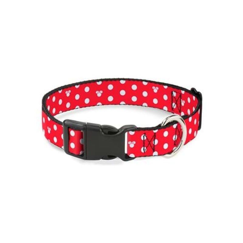 Minnie Mouse Polka Dot Plastic Buckle Collar for Pets S