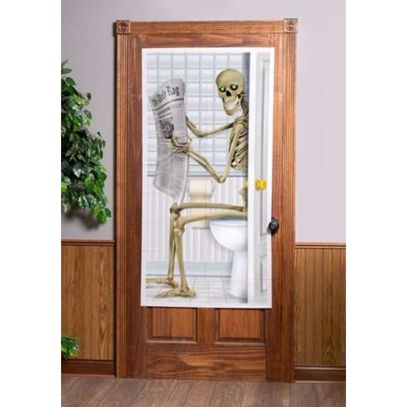 Skeleton Bathroom Door Cover Decoration Standard