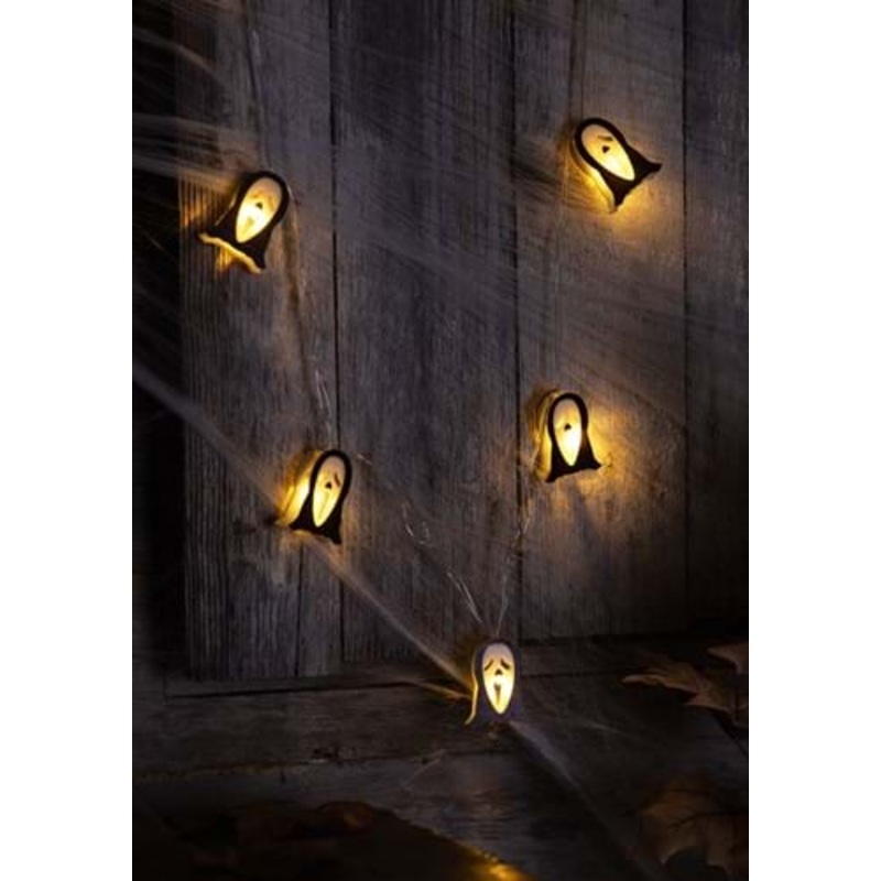 String of 10 Ghost Face Lights Decoration Standard
