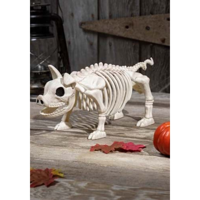 14.75-Inch Pig Skeleton Decoration Standard