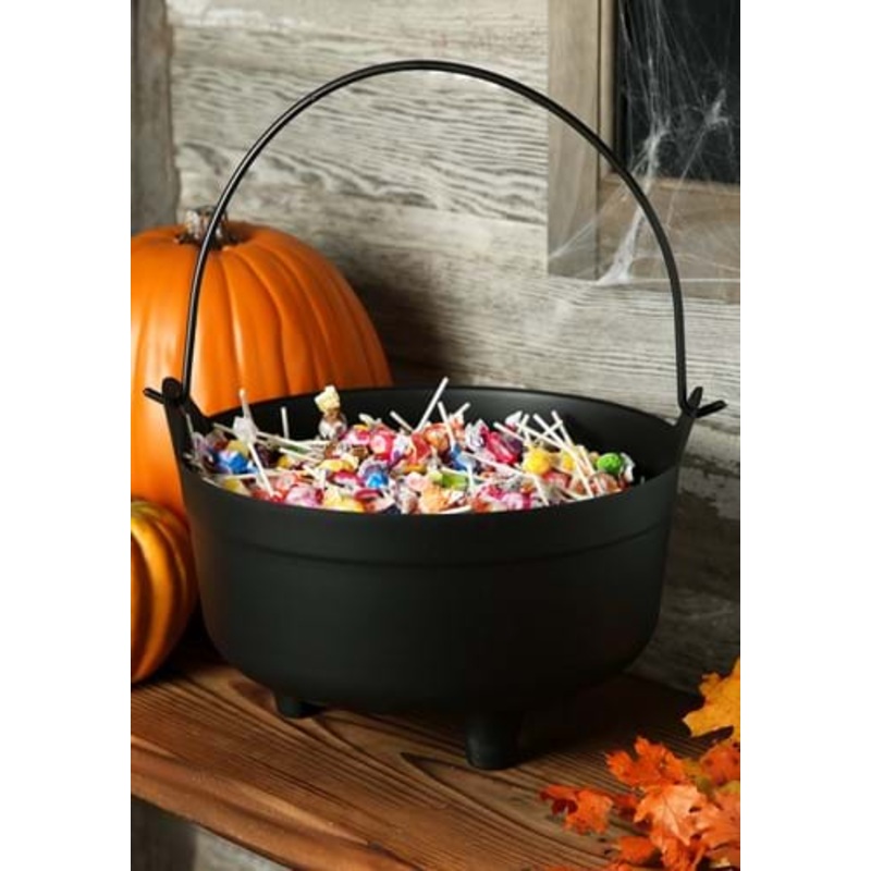 14-Inch Black Cauldron Decoration Standard