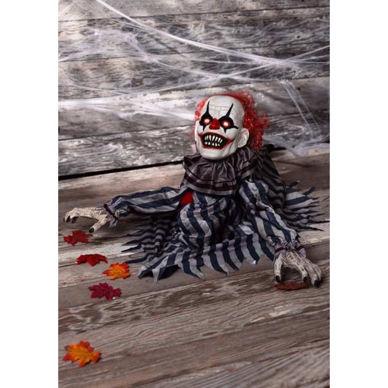 18-Inch Animated Jumping Evil Clown Halloween Prop Standard