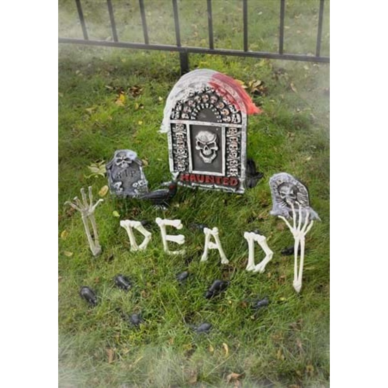 24 Piece Graveyard Prop Decoration Kit Standard