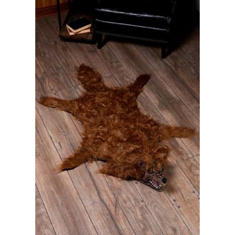 5.5FT Werewolf Throw Rug with Light and Sound Halloween Decoration Standard