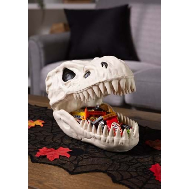 7.5 Inch T-Rex Skull Candy Bowl Standard