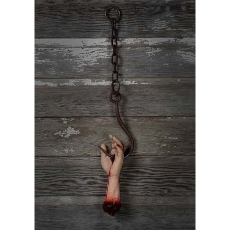 Bloody Hand on Hook Decoration Standard