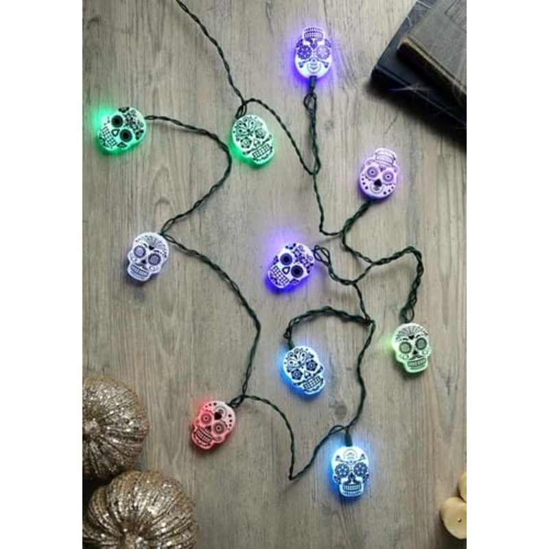 Day of the Dead Sugar Skull Light Set Standard