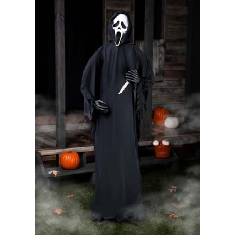 Standing 6 Foot Ghost Face Halloween Prop Standard