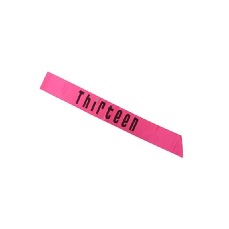 13th Celebration Pink Sash