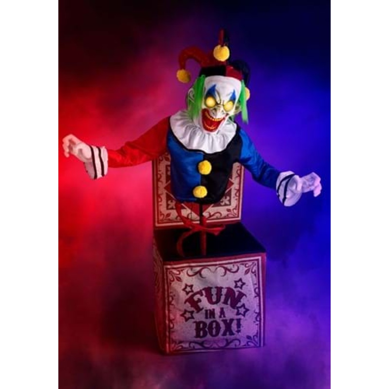 4FT Horrifying Jack in Box Animatronic Halloween Decoration